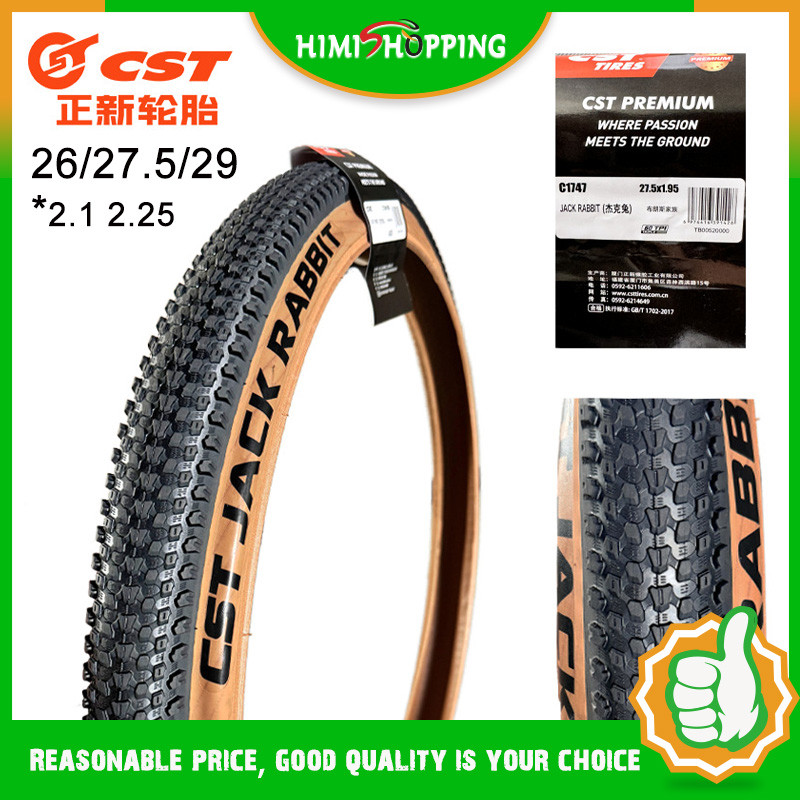 READY STOCK1PC CST C1747 tyres MTB จักรยานยาง 26/27.5/29 นิ้วจักรยานเสือภูเขา off-road ยาง 26 27.5 29 * 2.1 2.25 สีน้ําตาลขอบพับและไม่พับยางทนต่อการสึกหรอ
