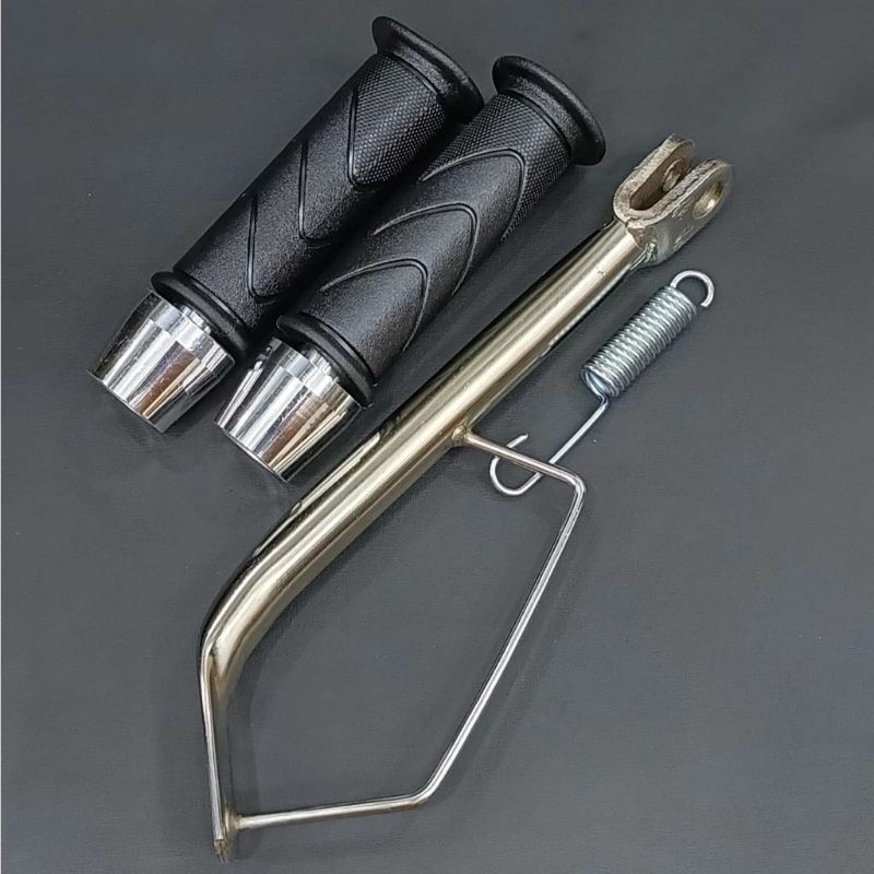 COASTALL (แพ็คเกจ 3 รายการ) H0nda Chrome Side Stand พร้อม Grip Jalu รุ่น PCX H0nda Vario 110 125 150