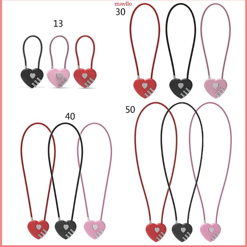 Mavlo Love Lock Single Heart Padlock เชือกลวดยาว Wish-Lock สําหรับงานแต่งงานครบรอบวันวาเลนไทน์หัวใจร