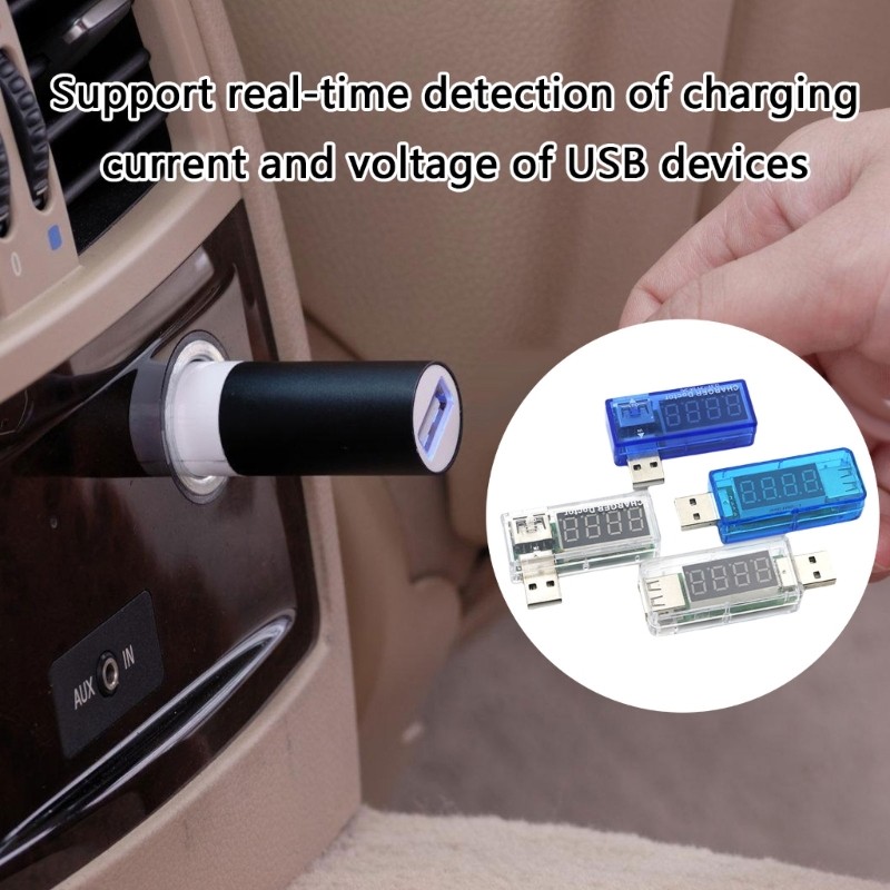 R* USB แรงดันไฟฟ้าปัจจุบัน Tester Reader สําหรับการใช้งานทุกวัน USB Current Meter Tester