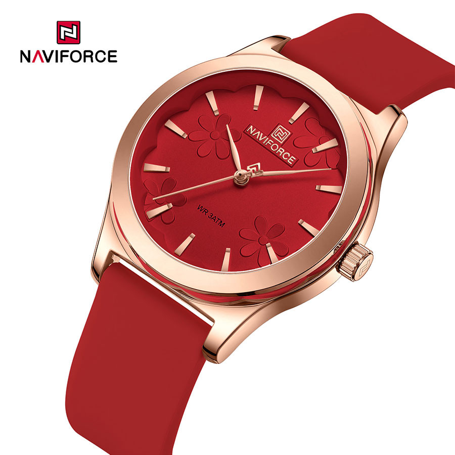 นาวีฟอร์ซ nf5051แบรนด์ชั้นนํานาฬิกาผู้หญิงสายนาฬิกาซิลิโคนนาฬิกาข้อมือผู้หญิงนาฬิกาควอตซ์นาฬิกา