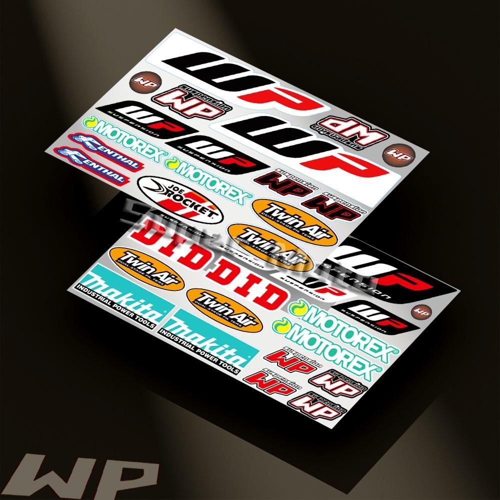 สําหรับ WP KTM สติ๊กเกอร์ติดส้อมอุปกรณ์มอเตอร์ไซค์ระบบกันสะเทือนสติ๊กเกอร์กันน้ําสะท้อนแสงตกแต่ง Motocross Shocker Damper