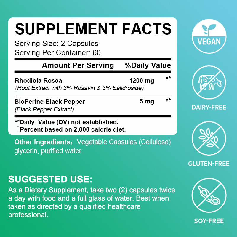 โรดิโอลา โรเซีย อาหารเสริม บํารุงสมอง เพิ่มพลังงาน ปรับปรุงความจํา เสริมอารมณ์ ลดความเมื่อยล้า - รูปที่ 4