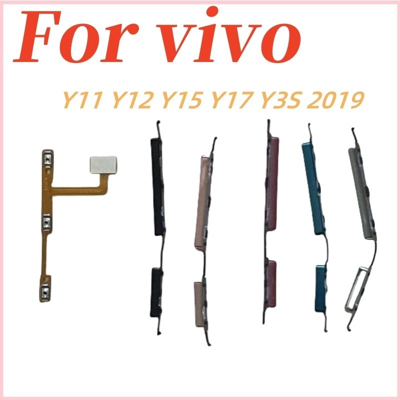 ปุ่มปรับระดับเสียงเปิดปิด Flex สําหรับ vivo Y11 Y12 Y15 Y17 Y3S 2019 ปุ่มด้านข้างสายริบบิ้น