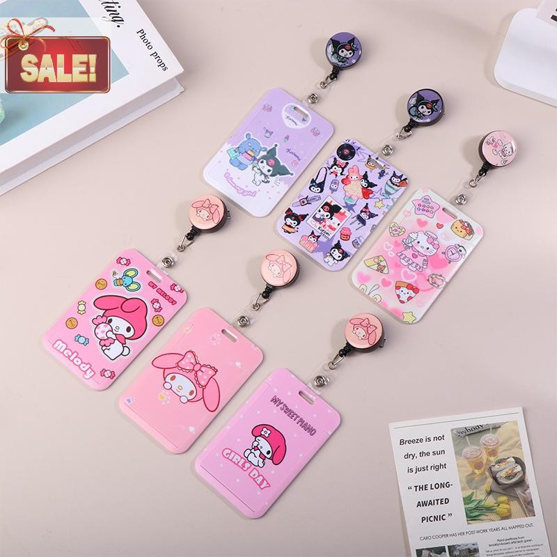 BL การ์ตูน Retractable คลิป ID ผู้ถือบัตรผู้หญิงประตูหญิง Cardholders พยาบาล Hang Credentials หัวเข็มขัด A