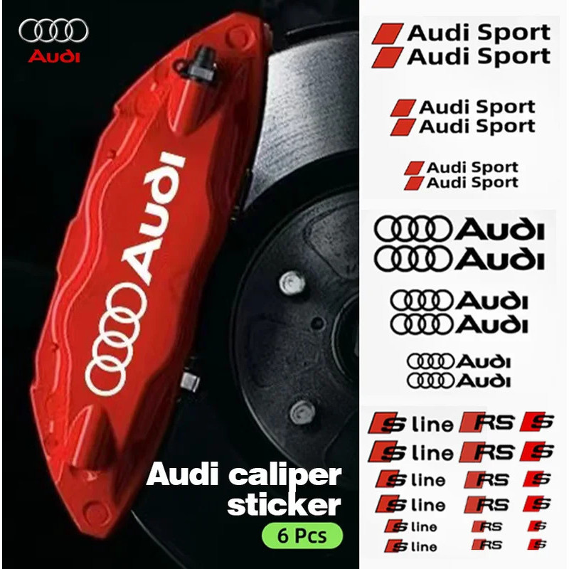 Car Brake Caliper Sticker Heat Resistant Decals Audi sport Sticker for S3 S4 S5 S6 S7 S8 RS3 RS4 RS5