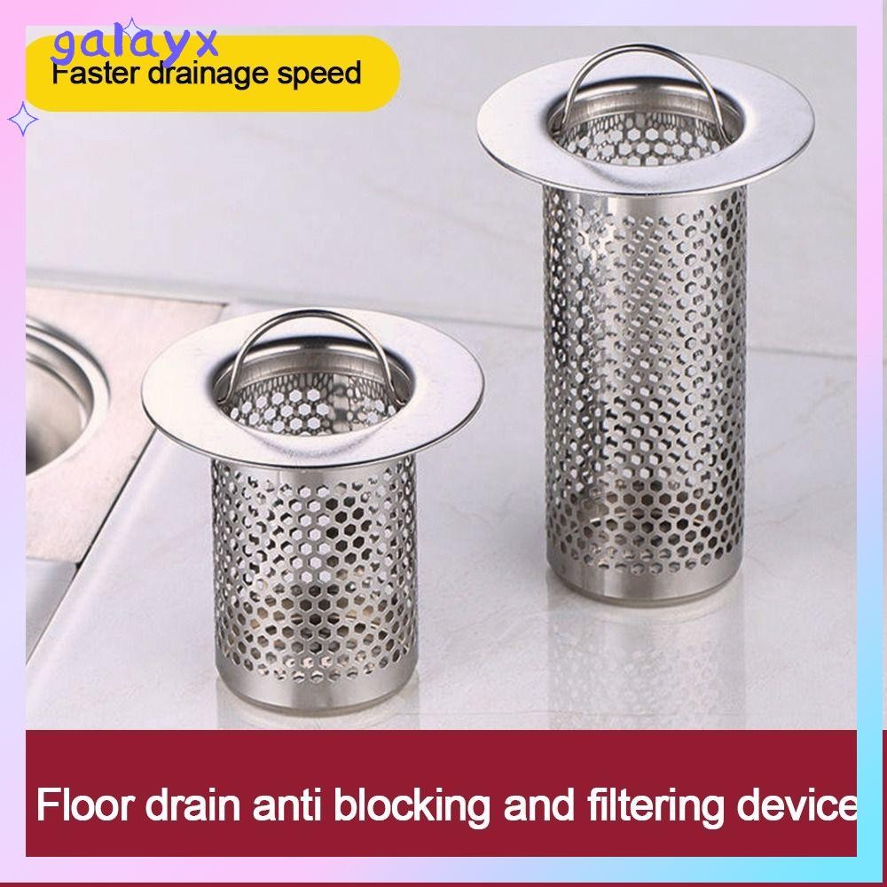 GALAYX ท่อระบายน้ําชั้นกรองตาข่าย,พร้อมที่จับ Anti-Clogging อ่างล้างจานกรอง, สแตนเลสทนทาน Anti-Pest Waste Drainer ปิดผนึกฝาครอบห้องครัวห้องน้ําเครื่องมือ