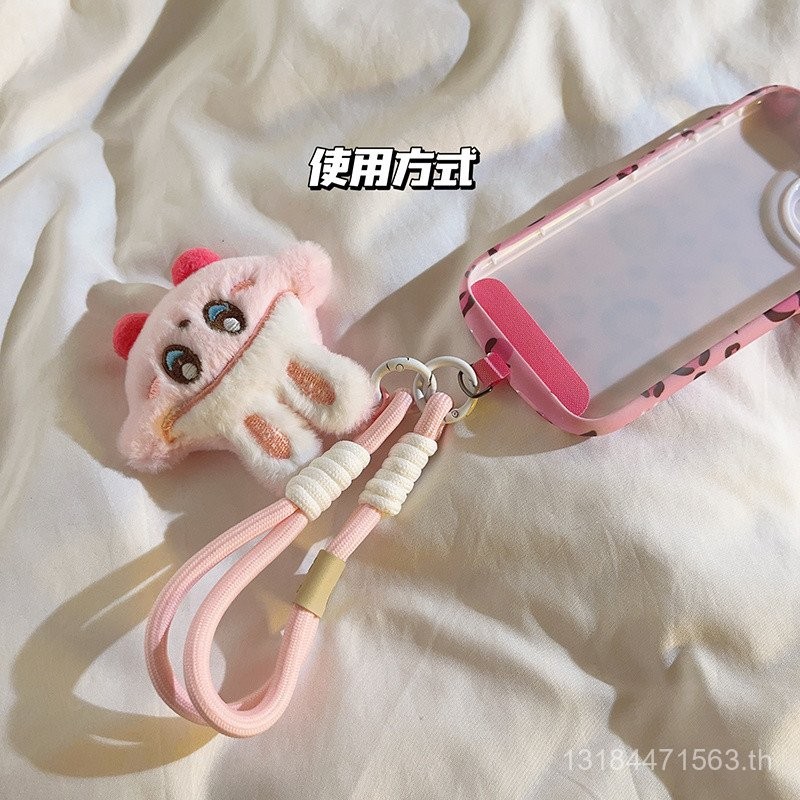 ของเล่นตุ๊กตาหัวกระต่ายน่ารัก สายห้อยโทรศัพท์ สายรัดข้อมือสำหรับผู้หญิง สายถักสีชมพู สายโซ่ USB Flash Drive Lanyard 29 - รูปที่ 2