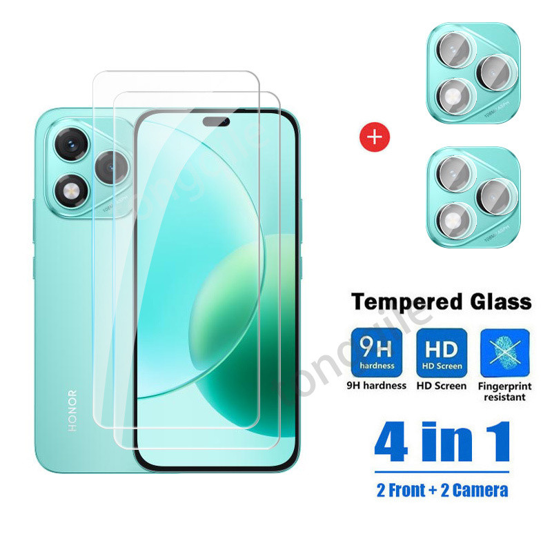 4 in 1 ป้องกันหน้าจอสําหรับ Honor 400 Lite 5G 400Lite Honor400 2025 Clear View กระจกนิรภัยกล้องเลนส์