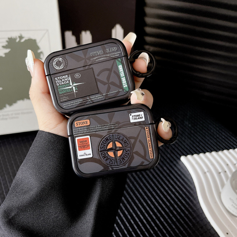 Street Stone Island ใช้งานร่วมกับ Airpods รุ่นที่ 4 สําหรับ Apple Airpods Pro 2nd/Pro/3/2/1 รุ่นฝาคร