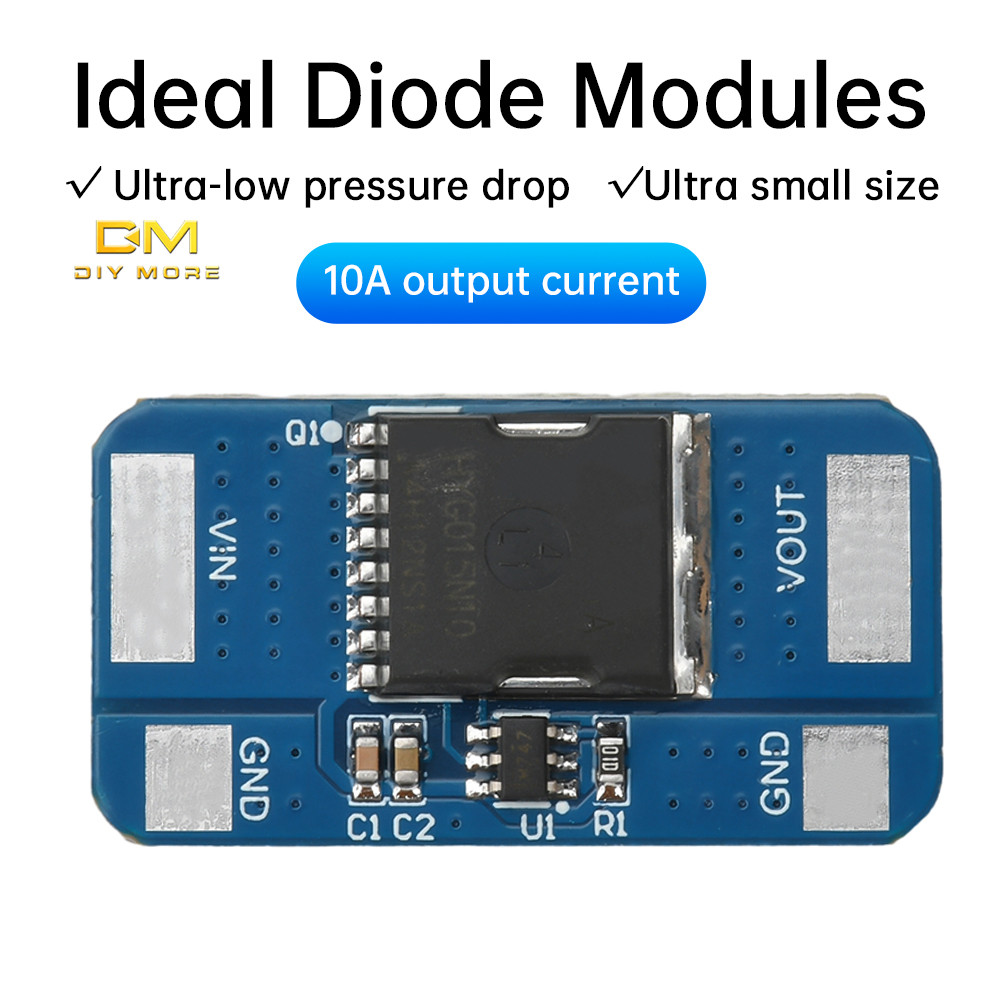 DIYMORE 5-30V 10A Ideal Diode Module Backflow Protection Ideal Diode Rectifier