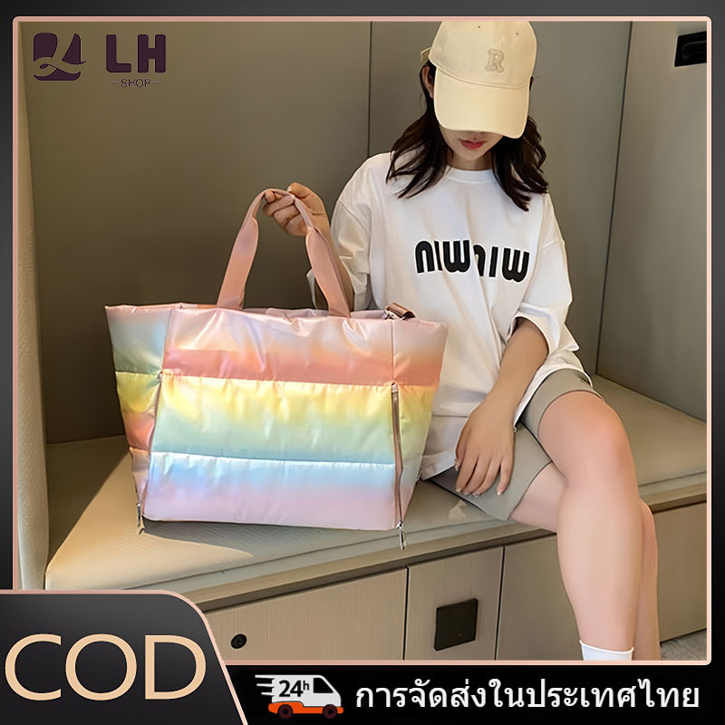 [พร้อมสต็อกการจัดส่ง] กระเป๋ายิมกระเป๋าอเนกประสงค์สไตล์เรียบง่ายรุ่นกระเป๋าขนปุยสามารถถือสิ่งของได้หลายอย่างวัสดุทนทานกันน้ําช่องเก็บของเปียก