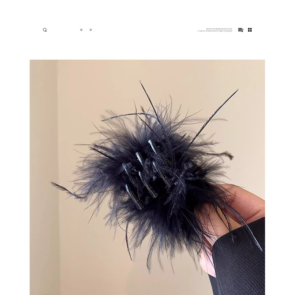 4 ซม.Feather Grab Clip กิ๊บติดผมระดับไฮเอนด์หญิง 2025 คลิปฉลามขนาดเล็กสไตล์ใหม่ - รูปที่ 4