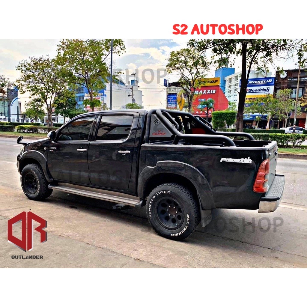 โรบาร์ใส่กระบะ สไตล์ออฟโรด เท่ ดุดัน Outlander 4x4  โรบาร์แขนยาวคลาสสิก (Classic Roll bar) ของแต่งรถ