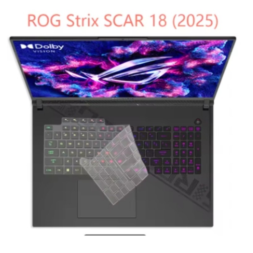 ซิลิโคนแป้นพิมพ์แล็ปท็อปผิวสําหรับ Asus ROG Strix SCAR 18 2025 G835L G835 LX LW / ROG Strix G18 2025