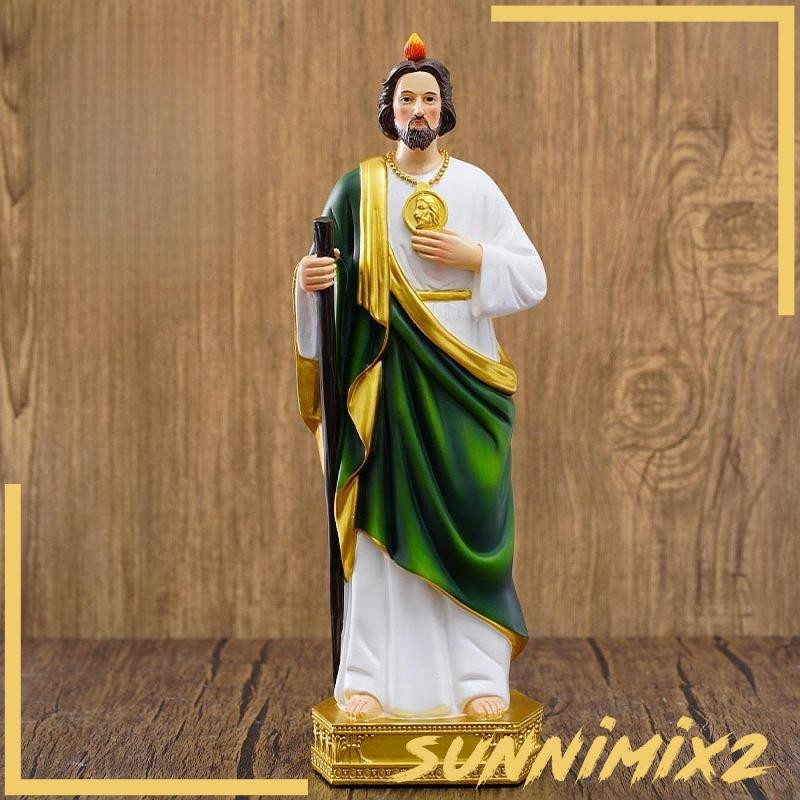 [Sunnimix2] รูปปั้น Saint Jude ตกแต่ง ST Jude ตุ๊กตาศักดิ์สิทธิ์สําหรับโต๊ะทํางานห้องชาสํานักงาน