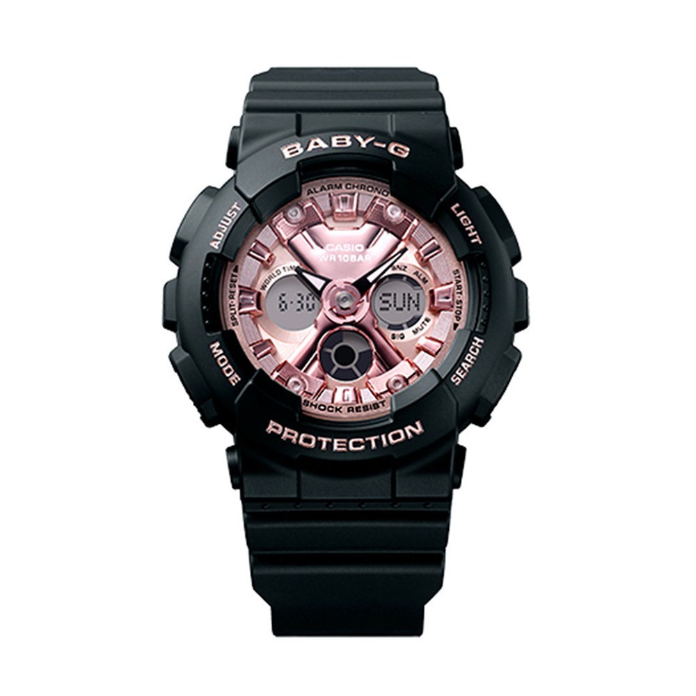 CASIO นาฬิกาข้อมือผู้หญิง BABY-G รุ่น BA-130-1A4DR วัสดุเรซิ่น สีดำ