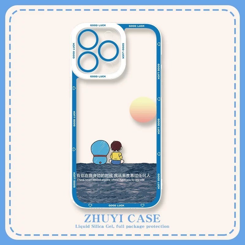 [G-Plus Studio] Doraemon เหมาะสําหรับ iphone16promax เคสโทรศัพท์ 14 การ์ตูน 13 Nobita 12 Soft 11 โปร