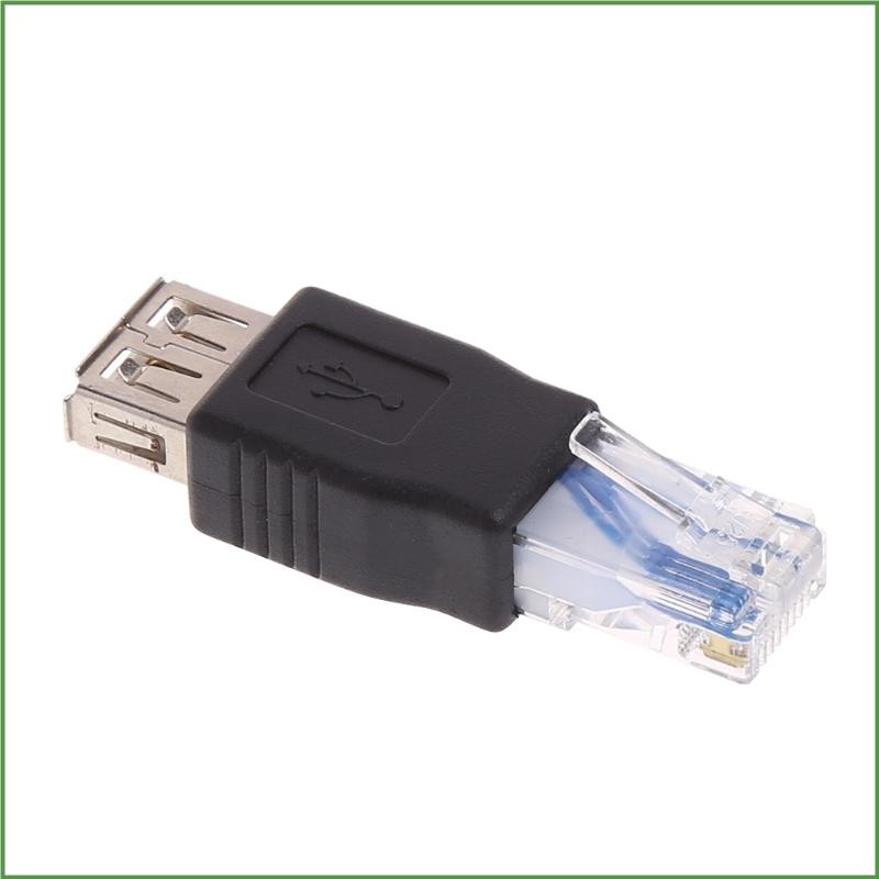 BON USB Type A Female to RJ45 Male Connector Crystal USB Transfer Plug