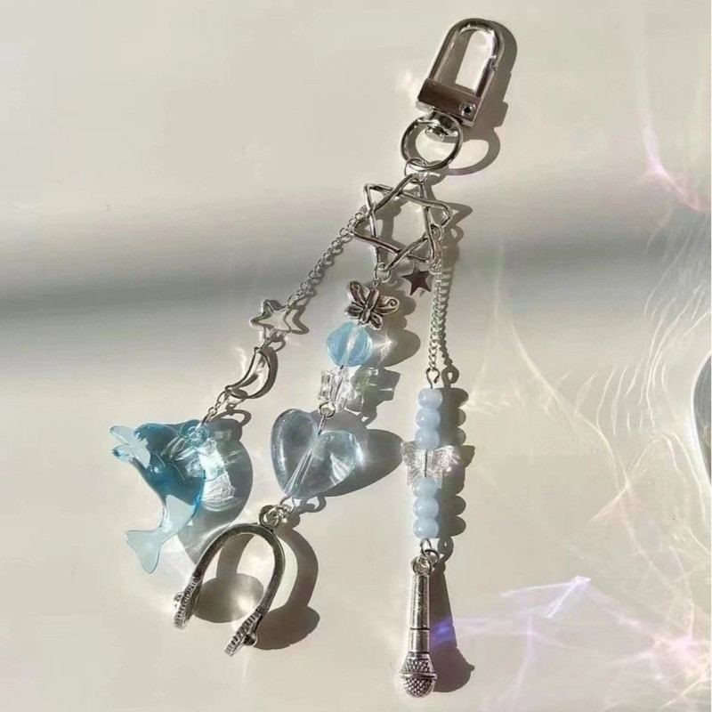 Heart Star พวงกุญแจลูกปัดกระเป๋า Charm Girls ชุดของขวัญกระเป๋าถือจี้กระเป๋าเป้สะพายหลังตกแต่งมิตรภาพ Token - รูปที่ 3