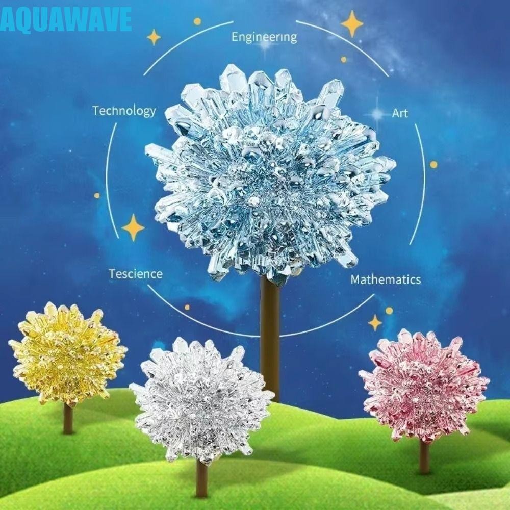 ของเล่นทดลองวิทยาศาสตร์ AQUAWAVE, ง่ายต่อการเติบโตกวน Sticks ชุดปลูกต้นไม้คริสตัล, ของเล่น Art STEM เติบโตคริสตัลสี DIY Craft Crystal Making Kit Boys
