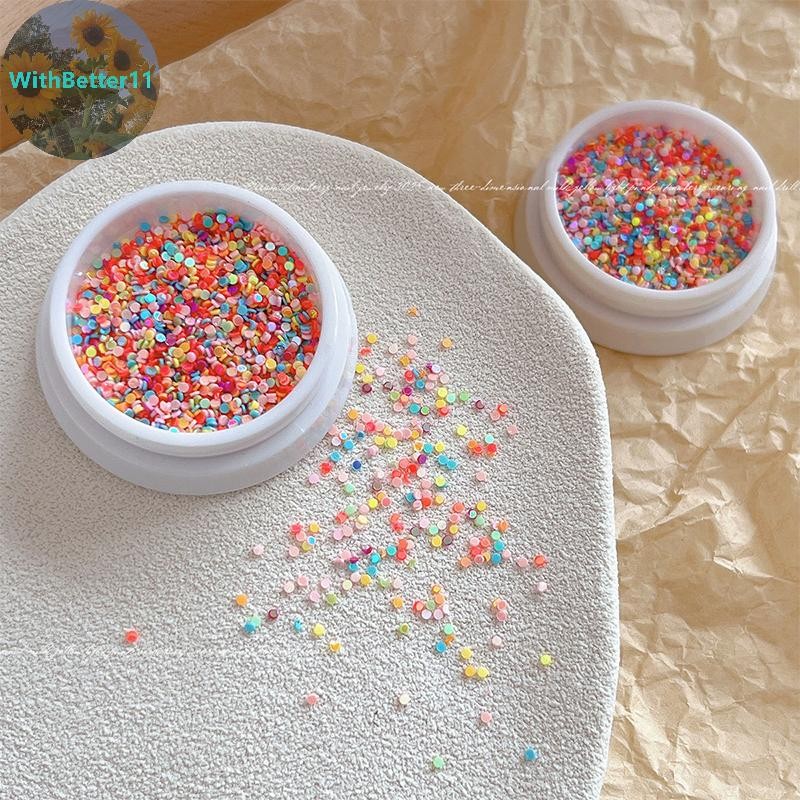 Better 1 กล่องสีสัน Polka Dot Nail Art Glitter เลื่อมทรงกลมเล็บ Paillette Flakes สําหรับเล็บ 3d Decals อุปกรณ์เสริม TH