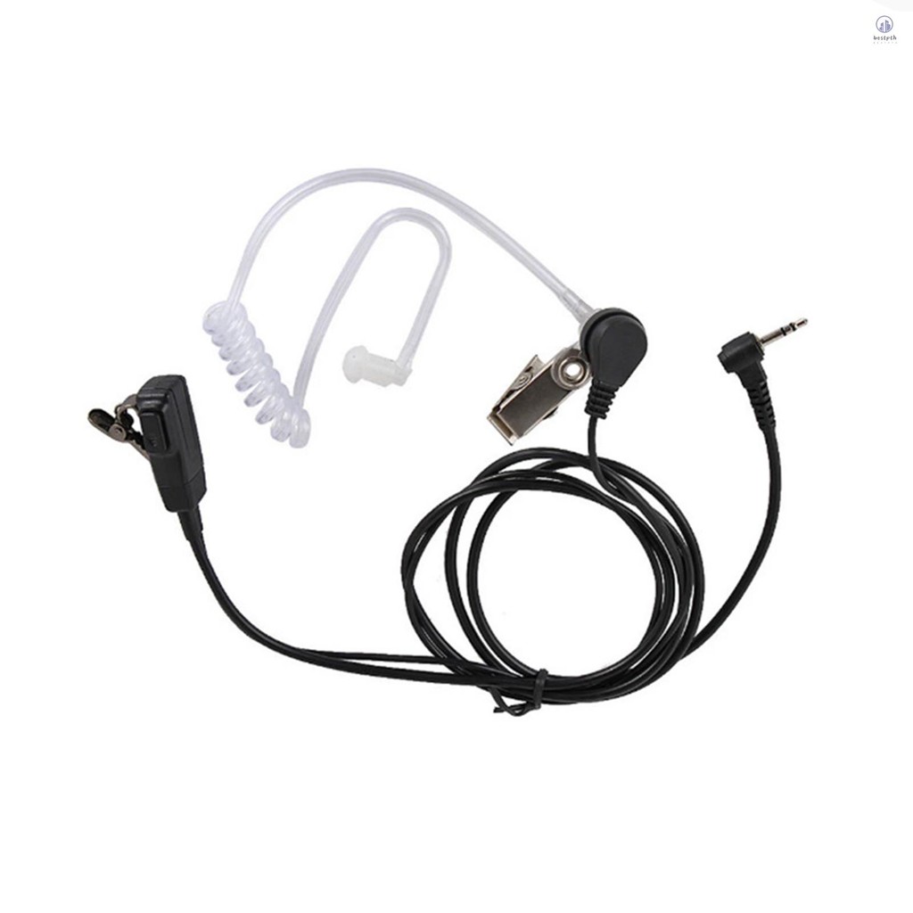 Walkie Talkie 2.5 มม.Earpiece 1 Pin Covert Acoustic Tube Earpieces ชุดหูฟัง PTT Mic ใช้งานร่วมกับ Mo