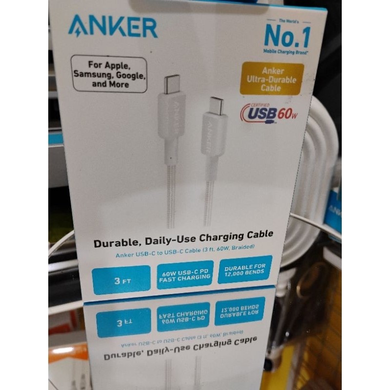 สาย Anker 322 USB C to USB C (ถัก 3 ฟุต) -A81F5