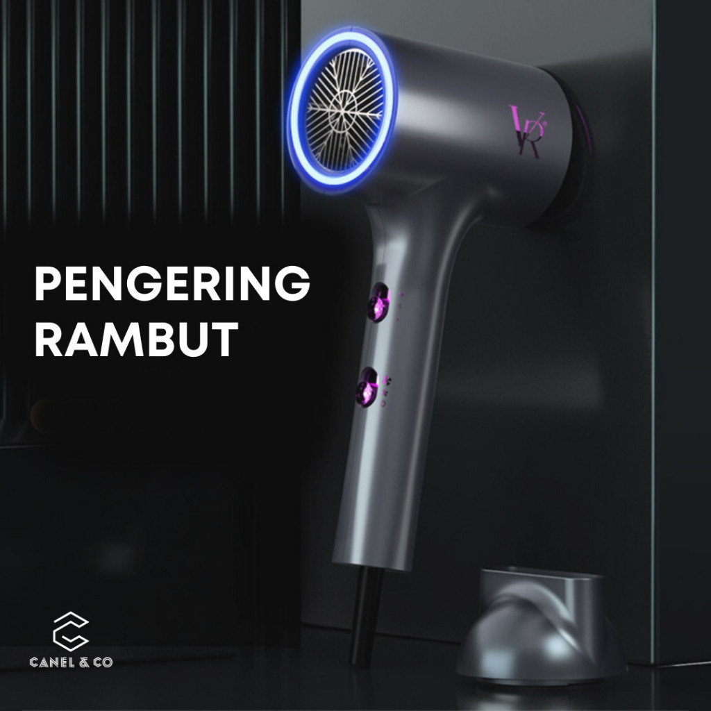 CANEL&CO 3 ขาปลั๊ก Big Wind 1800W เครื่องเป่าผม Strong Wind พร้อมกล่อง Pengering Rambut Hairdryer