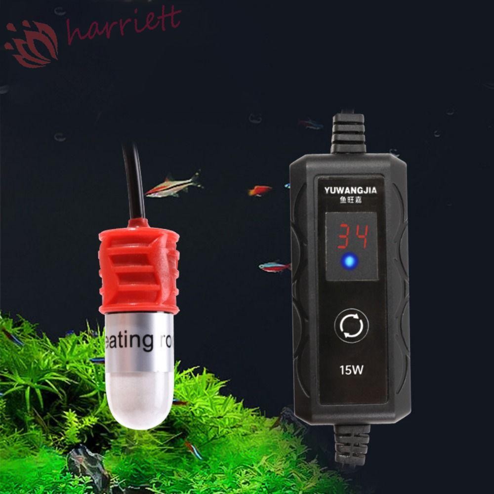 HARRIETT เครื่องทําความร้อนตู้ปลาขนาดเล็ก,แท่งทําความร้อน USB พิพิธภัณฑ์สัตว์น้ําอัตโนมัติประหยัดพลังงาน, 15-34°C เครื่องควบคุมอุณหภูมิแบบปรับได้ Aquarium Submersible Heater Aquarium