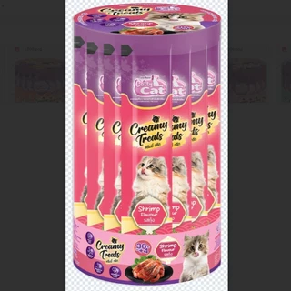 [[กระปุก 40 ซอง]]p ขนมแมวเลีย Catty Cat “ไม่เค็ม ไม่เติมเกลือ” สำหรับลูกแมว 1 เดือนขึ้นไป ขนาด 15gx40ซอง