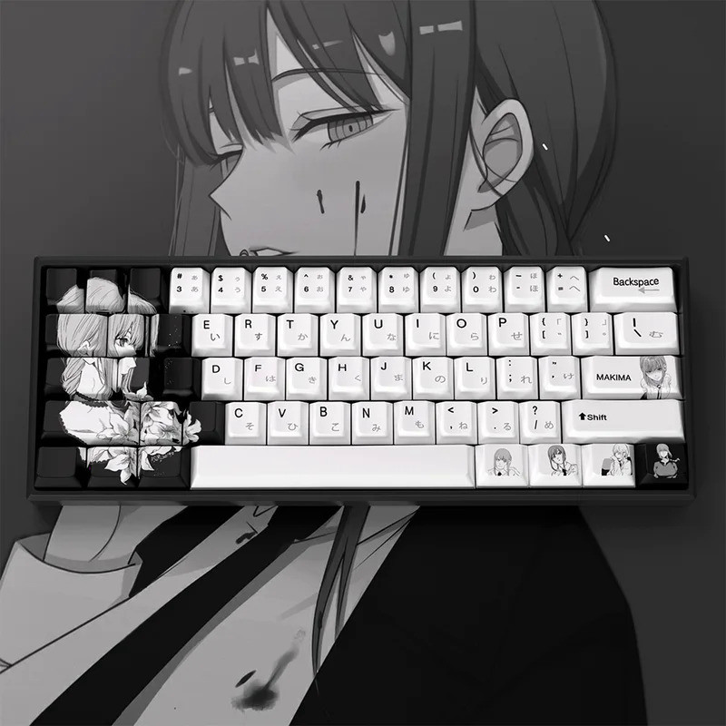 105 Keys Flower Makima Keycap Dye Sub Keycaps For 61/64/68/75/80 Cherry MX Switches Gaming Wooting60
