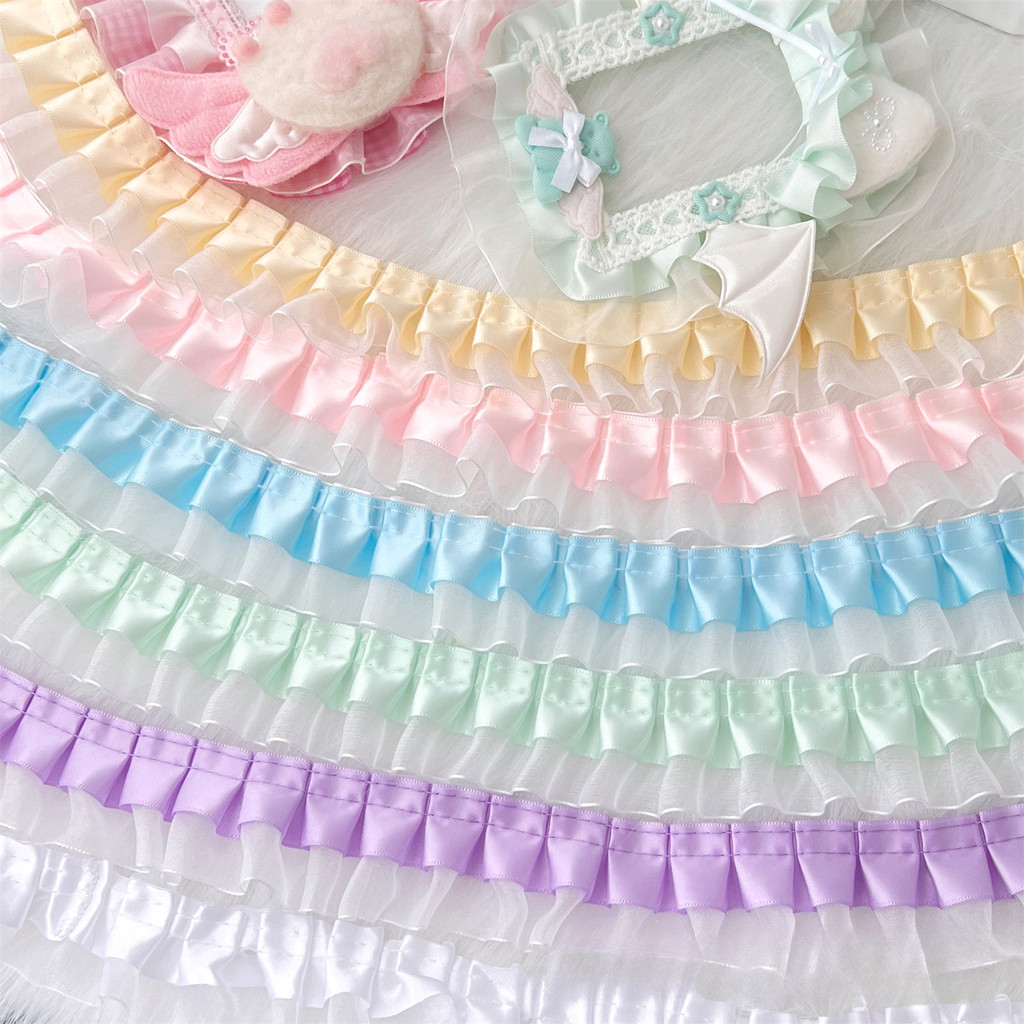 ลูกไม้ซาตินที่มีสีสันทําด้วยมือ ทําเอง อุปกรณ์เสริมของขวัญบรรจุริบบิ้นตกแต่ง