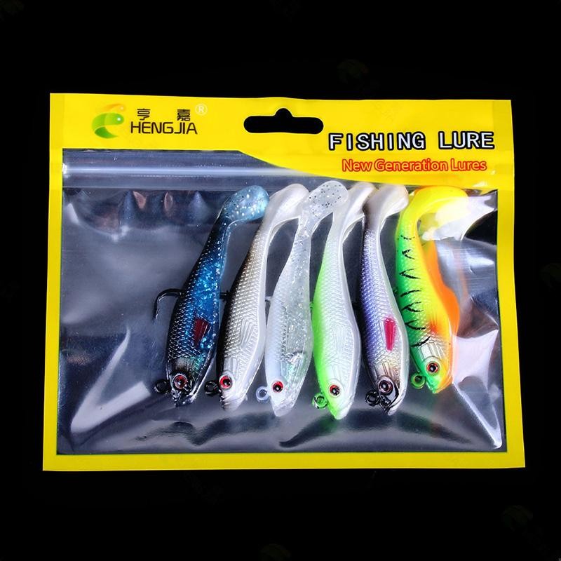 [ALSports] ตกปลาทะเล Jigs หัวซิลิโคนเหยื่ออ่อน 8cm-10g T Tail Wobbler เหยื่อตกปลาเหยื่อยางเทียมว่ายน้ําตกปลา [th]