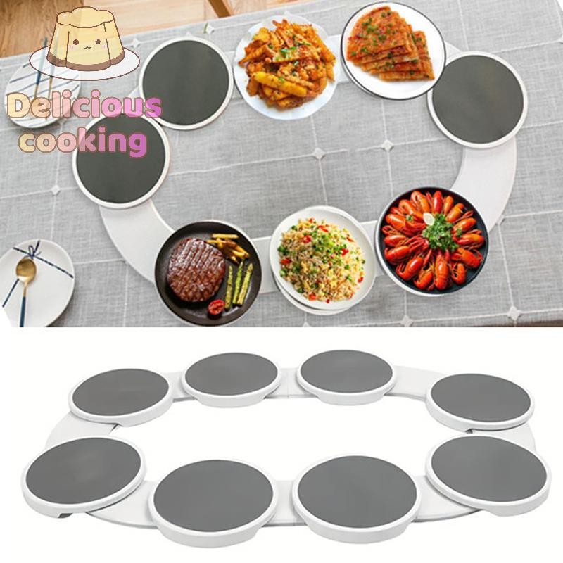 [ทําอาหารอร่อย] ถาดโต๊ะอาหาร Rotag Non Skid Lazy Susan สะดวก Rotag จานหมุนอาหาร Helper สําหรับร้านอาหารครัว [ใหม่]