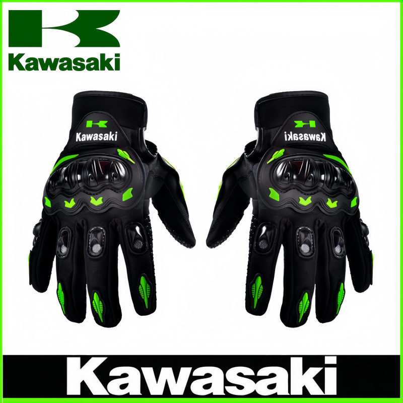 KAWASAKI ใหม่Kawasakiรถจักรยานยนต์ถุงมือฤดูร้อนขี่ถุงมือHard Knuckleรถจักรยานยนต์ยุทธวิธีถุงมือสําหรับ Dirt Bike Motocross ATV UTV