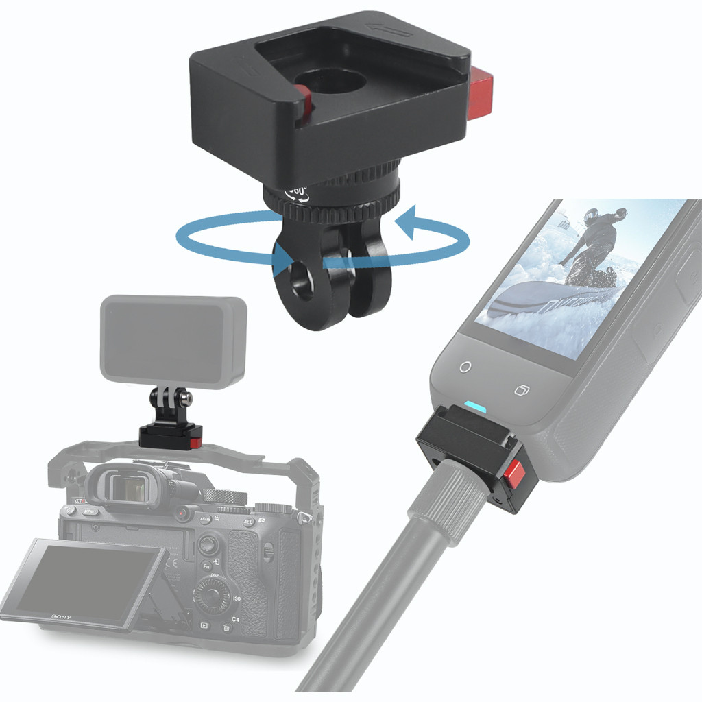 NovelGal ขาตั้งกล้อง Mount Quick Release Clamp สําหรับ Gopro 13 12 สําหรับ Instax360 X4 สําหรับ OSMO 360 Action 5PRO