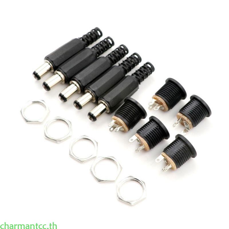 Charmantcc 15 ชิ้นชุด 12V 3A สําหรับ DC Power Connector 5 5x2 1 มม.สําหรับ DC ชายปลั๊ก Su
