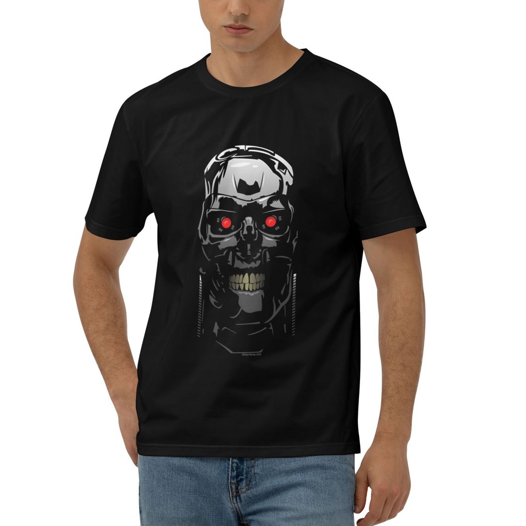 เสื้อยืดผ้าฝ้าย Terminator Skull Terminator