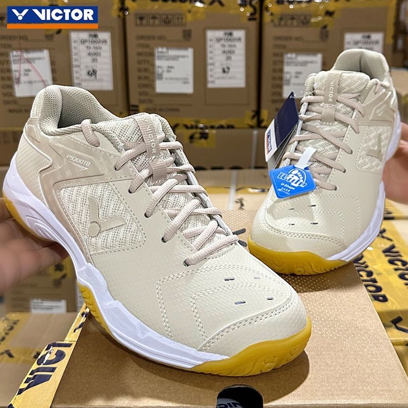 รองเท้าแบดมินตันรุ่นใหม่ VICTOR สำหรับผู้ชายและผู้หญิง p9200td รองเท้ากีฬาสีกากี กันลื่น