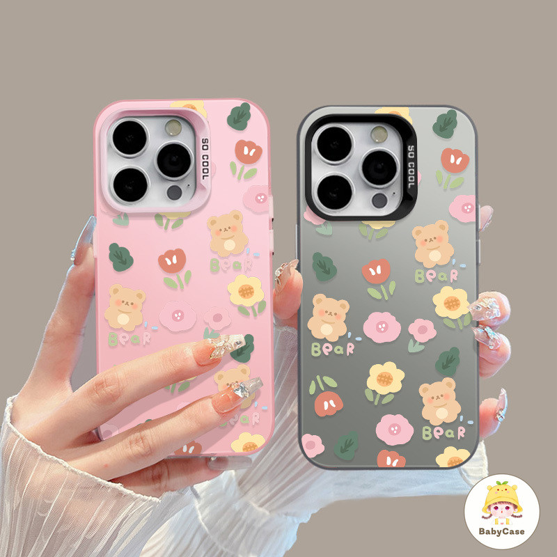 เคส OPPO A12 A18 A7 A16 A38 A17 A15 A5s A78 A76 A74 A17K A55 A58 A54 A96 A77s A77 A57 A16s A3s การ์ตูนน่ารักหมีปกคลุม
