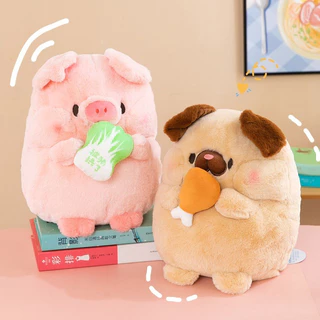 Oldlaiben 25ซม.สุนัขอ้วนน่ารักของเล่นตุ๊กตาหมูน่ารักแครอทตุ๊กตากระต่าย
