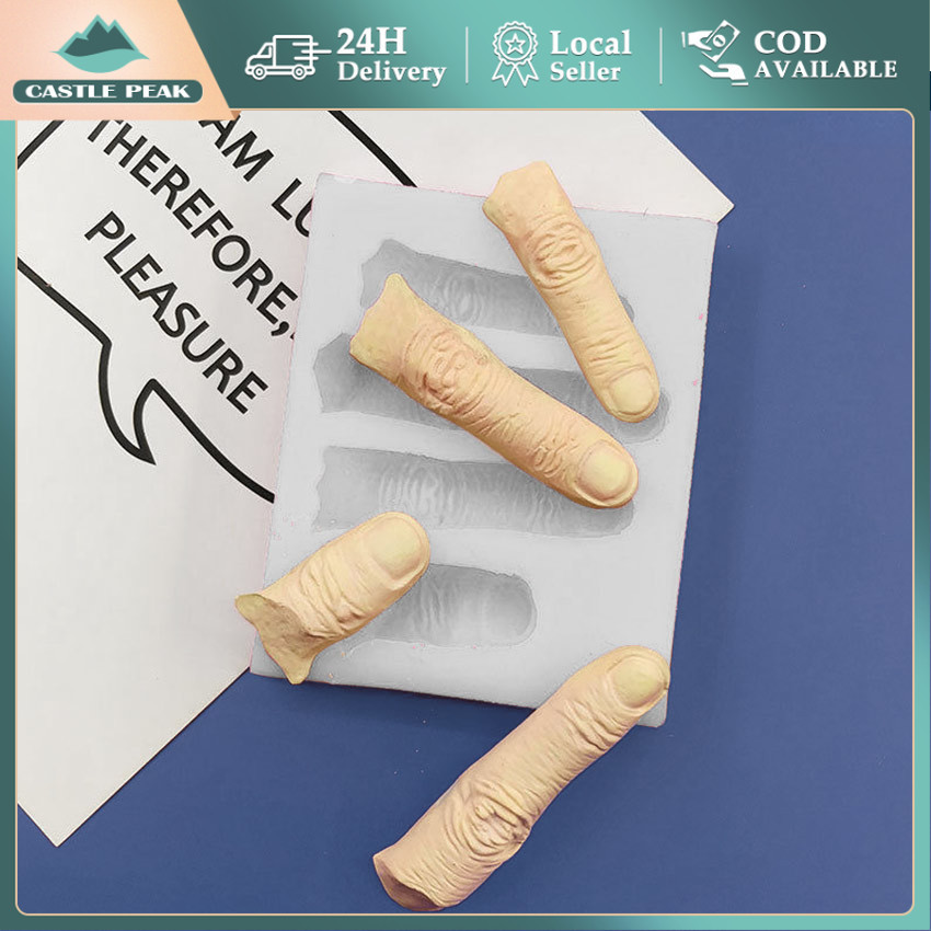 HALLOWEEN FINGERS SILICONE MOLD 5 FINGER HUMAN FANDANT CHOCOLATE CLAY SILICONE MOLD