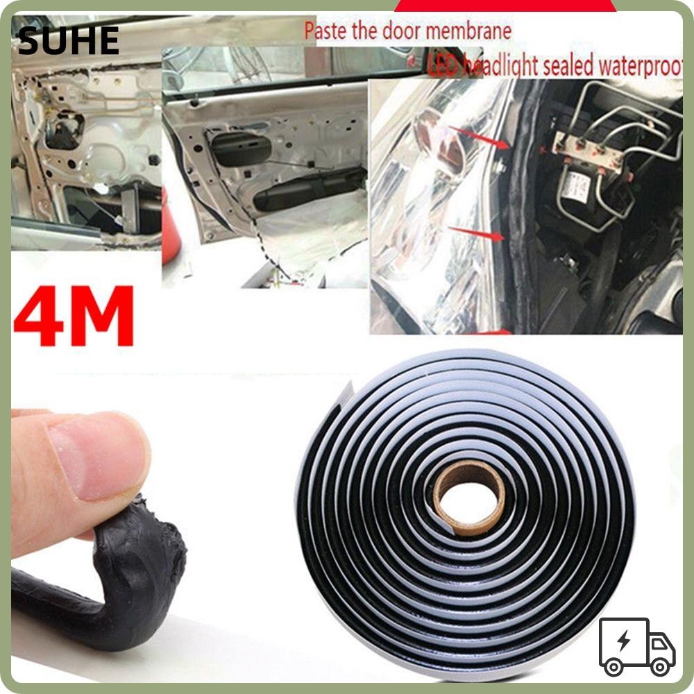 Suhe ใหม่ กาวยางบิวทิล LED 4 เมตร สีดํา สําหรับติดไฟหน้ารถยนต์ รถบรรทุก