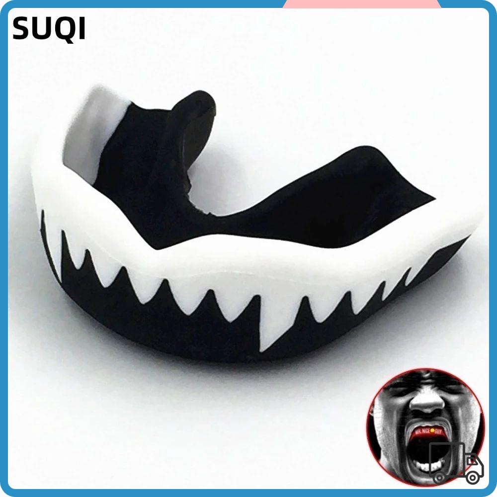 Suqi อุปกรณ์ป้องกันปาก สําหรับเล่นกีฬารักบี้ บาสเก็ตบอล มวยไทย ฟิตเนส เพื่อความปลอดภัย