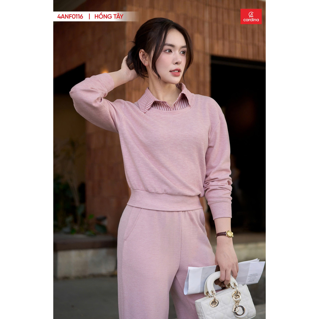 CARDINA เสื้อสเวตเตอร์ผู้หญิงคอปกเชิ้ต 4ANF01