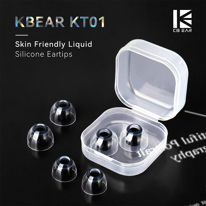 Kbear KT01 S/M/L ขนาดซิลิโคนเหลว Eartips Good Fluidity เปลี่ยน Eartips พันธะสูงองศาสบายซิลิโคน Earti