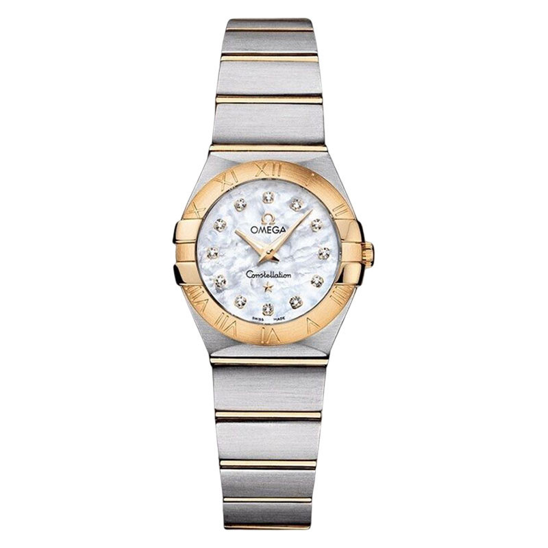 Omega Omega นาฬิกาผู้หญิง Constellation Series Stainless Steel/18K Gold Quartz Watch มือสอง