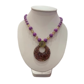 Fashion jewele ชุดเครื่องประดับ สร้อยคอหิน หลากสี แบบเรียบง่าย แฟชั่นเจ้าสาว