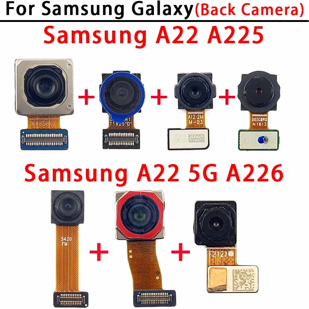 Original ด้านหลังกล้องสําหรับ Samsung Galaxy A22 4G A225 A22 5G A226 โมดูลกล้องอะไหล่